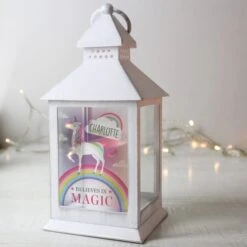 Personalised Unicorn Frost White Lantern 8 Personalised Unicorn Frost White Lantern -Personalised Sales Shop 30878244 alt02