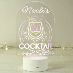 Personalised Cocktail Colour Changing Night LED Light