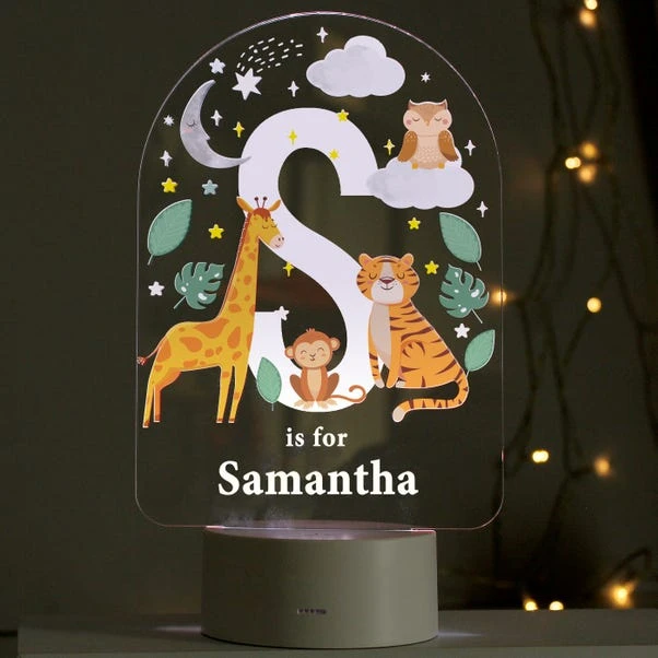 Personalised Animal Alphabet Colour Changing Night LED Light 6 Personalised Animal Alphabet Colour Changing Night LED Light - Image 4