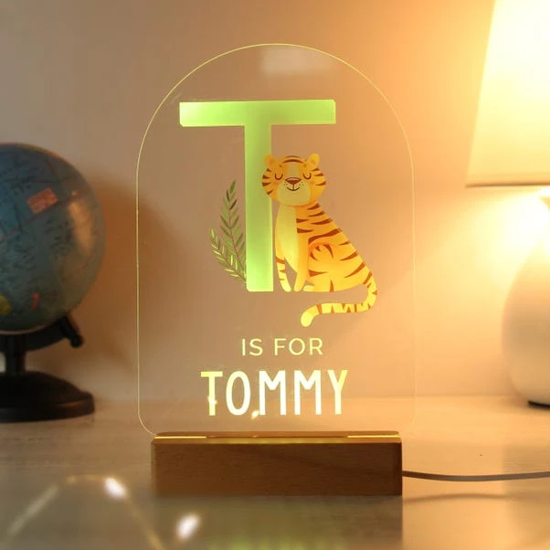 Personalised Animal Alphabet Wooden Based LED Light 9 Personalised Animal Alphabet Wooden Based LED Light - Image 7