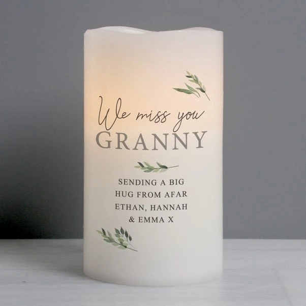 Personalised Botanical LED Candle 3 Personalised Botanical LED Candle