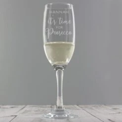 Personalised Its Time For Prosecco Flute