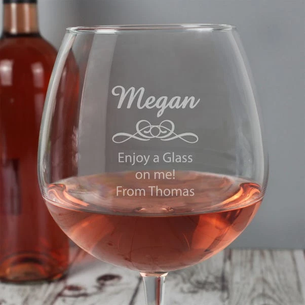Personalised Decorative Bottle Of Wine Glass 4 Personalised Decorative Bottle Of Wine Glass - Image 2