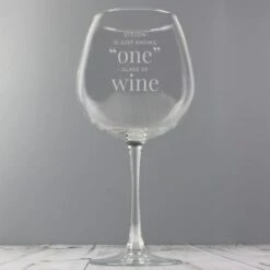 Personalised One Glass Bottle Of Wine Glass