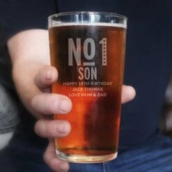Personalised No 1 Pint Glass