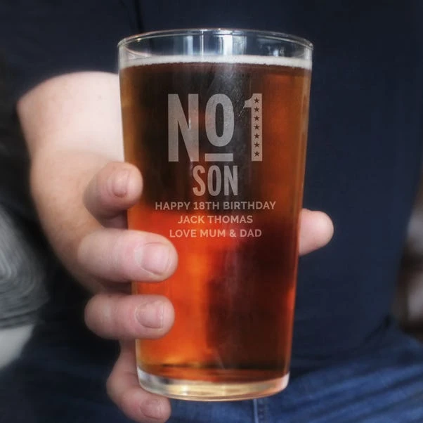 Personalised No 1 Pint Glass 2 Personalised No 1 Pint Glass