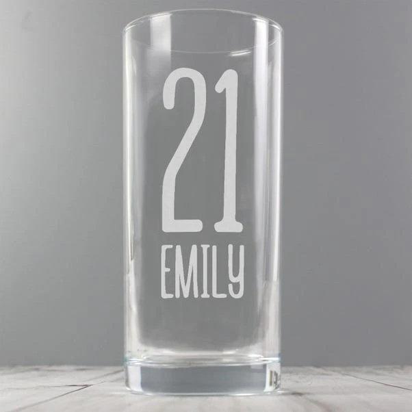 Personalised Big Age Highball Glass 5 Personalised Big Age Highball Glass - Image 3