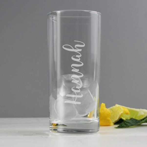 Personalised Engraved Highball Glass 3 Personalised Engraved Highball Glass