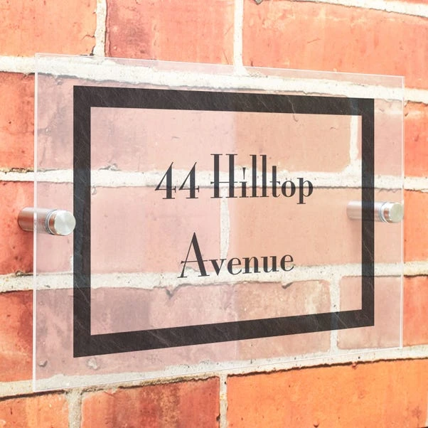 Personalised Slate Effect Acrylic House Sign 3 Personalised Slate Effect Acrylic House Sign