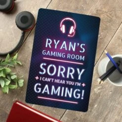 Personalised Gamer Warning Metal Sign 7 Personalised Gamer Warning Metal Sign -Personalised Sales Shop 30880813 alt01