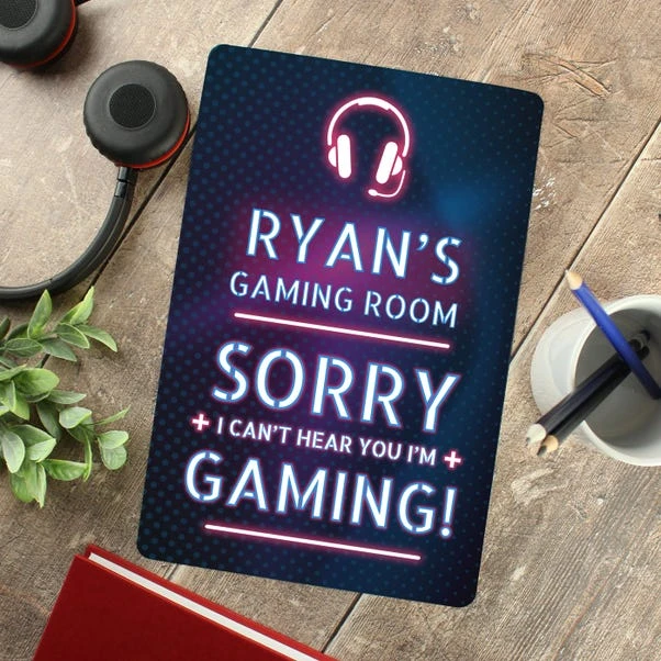 Personalised Gamer Warning Metal Sign 4 Personalised Gamer Warning Metal Sign - Image 2