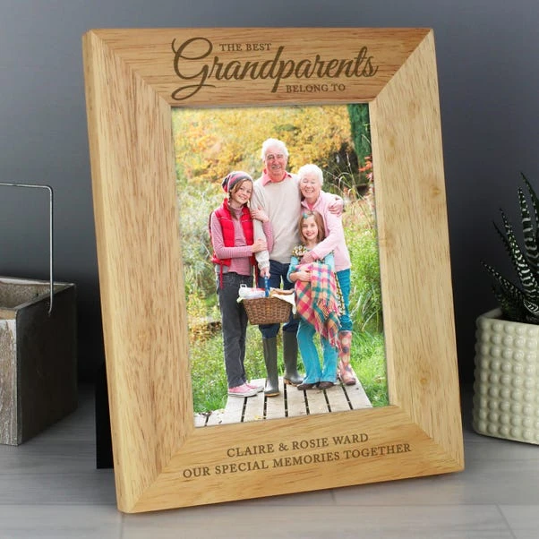Personalised The Best Grandparents Light Wood Portrait Photo Frame 4 Personalised The Best Grandparents Light Wood Portrait Photo Frame - Image 2