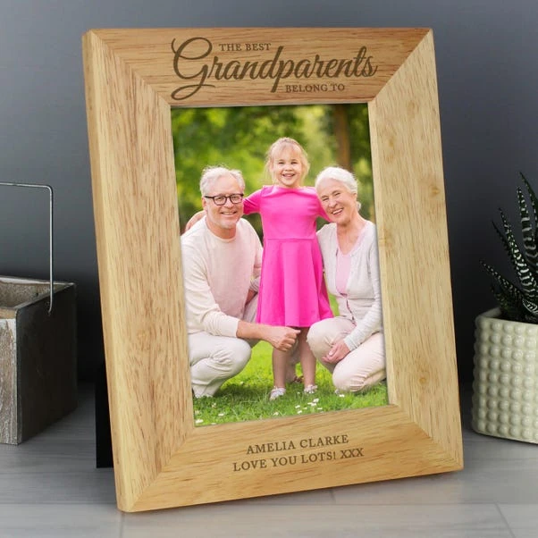 Personalised The Best Grandparents Light Wood Portrait Photo Frame 6 Personalised The Best Grandparents Light Wood Portrait Photo Frame - Image 4