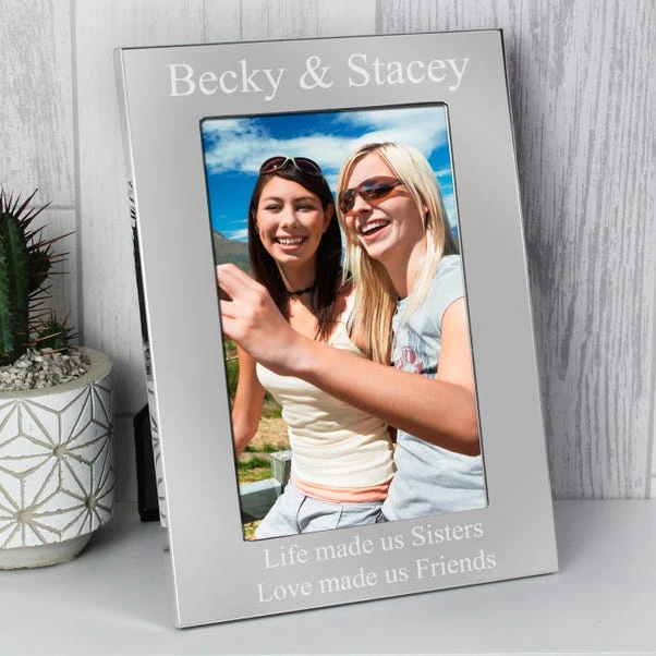 Personalised Silver Portrait Photo Frame 3 Personalised Silver Portrait Photo Frame