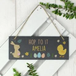 Personalised Easter Egg Hunt Slate Hanging Sign 8 Personalised Easter Egg Hunt Slate Hanging Sign -Personalised Sales Shop 30900014 alt02