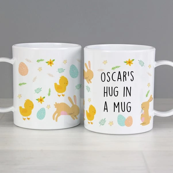 Personalised Easter Bunny Plastic Mug 3 Personalised Easter Bunny Plastic Mug