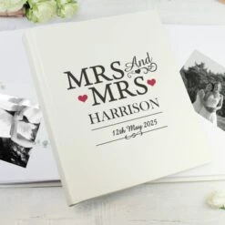 Personalised Mrs And Mrs Traditional Photo Album