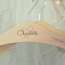Personalised Heart Wooden Coat Hanger 8 Personalised Heart Wooden Coat Hanger -Personalised Sales Shop 30908339 alt01