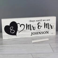 Personalised Rustic Chalk Countdown Wooden Block Sign -Personalised Sales Shop 30908352 alt04