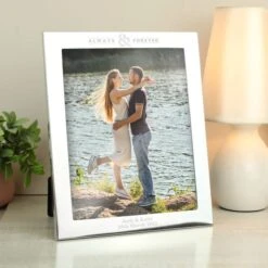 Personalised Always And Forever Silver Photo Frame