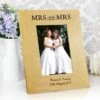 Personalised Mrs And Mrs Oak Finish Photo Frame 2 Personalised Mrs And Mrs Oak Finish Photo Frame -Personalised Sales Shop 30908373