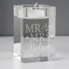 Personalised Mr And Mrs Glass Tealight Holder 2 Personalised Mr And Mrs Glass Tealight Holder -Personalised Sales Shop 30908379