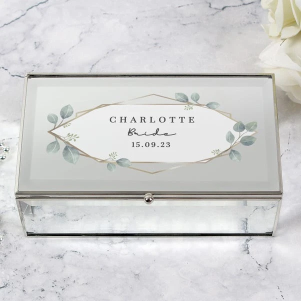 Personalised Botanical Mirrored Jewellery Box 4 Personalised Botanical Mirrored Jewellery Box - Image 2