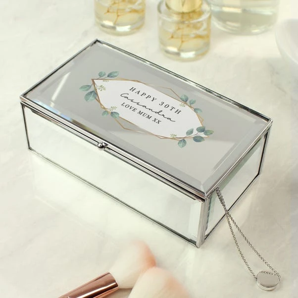 Personalised Botanical Mirrored Jewellery Box 6 Personalised Botanical Mirrored Jewellery Box - Image 4
