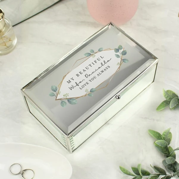 Personalised Botanical Mirrored Jewellery Box 7 Personalised Botanical Mirrored Jewellery Box - Image 5