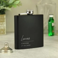 Personalised Any Occasion Black Hip Flask -Personalised Sales Shop 30908398 alt01