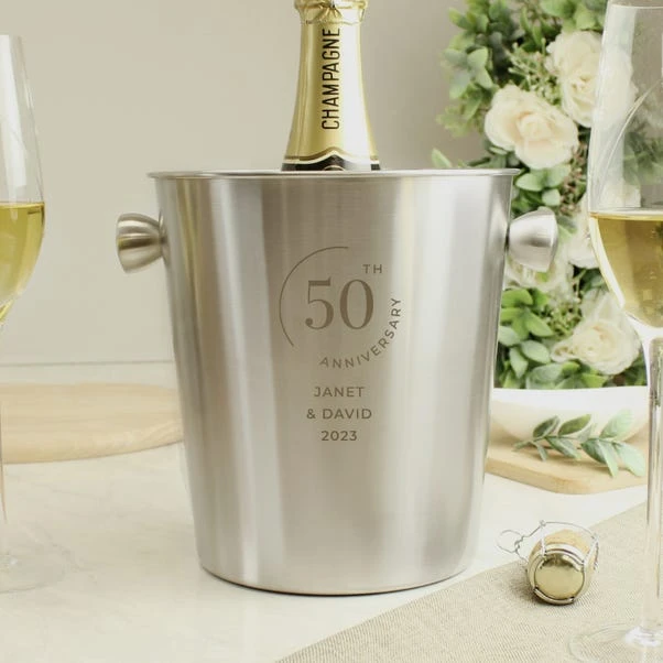Personalised Date Stainless Steel Ice Bucket 3 Personalised Date Stainless Steel Ice Bucket