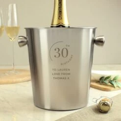 Personalised Date Stainless Steel Ice Bucket 10 Personalised Date Stainless Steel Ice Bucket -Personalised Sales Shop 30908436 alt02