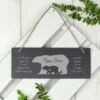 Personalised Bear Slate Door Plaque