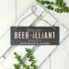 Personalised Beerilliant Hanging Slate Plaque