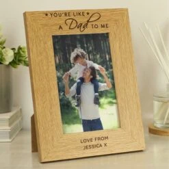 Personalised You're Like A Dad To Me Oak Finish Photo Frame
