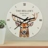 Personalised Watercolour Stag Wall Clock 2 Personalised Watercolour Stag Wall Clock -Personalised Sales Shop 30961271