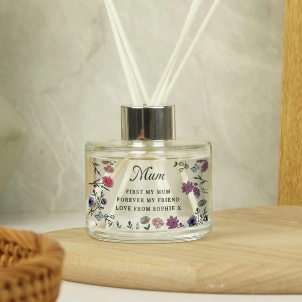 Personalised Wild Flowers Reed Diffuser 3 Personalised Wild Flowers Reed Diffuser