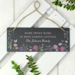 Personalised Wild Flowers Slate Garden Sign 8 Personalised Wild Flowers Slate Garden Sign -Personalised Sales Shop 30985077 alt02