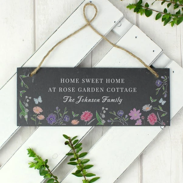 Personalised Wild Flowers Slate Garden Sign 5 Personalised Wild Flowers Slate Garden Sign - Image 3
