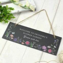 Personalised Wild Flowers Slate Garden Sign 9 Personalised Wild Flowers Slate Garden Sign -Personalised Sales Shop 30985077 alt03