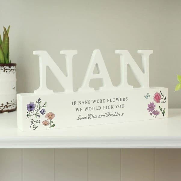 Personalised Wild Flowers Nan Ornament 3 Personalised Wild Flowers Nan Ornament