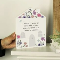 Personalised Wild Flowers Wooden House Ornament -Personalised Sales Shop 30985099 alt03