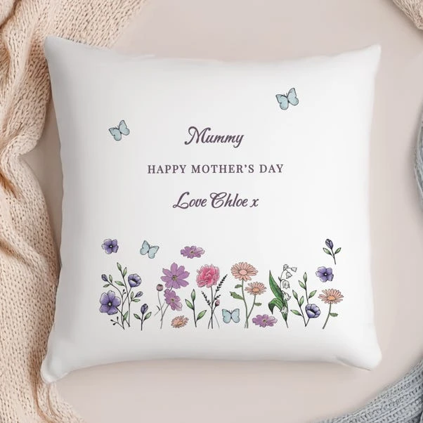 Personalised Wild Flowers Square Cushion 4 Personalised Wild Flowers Square Cushion - Image 2