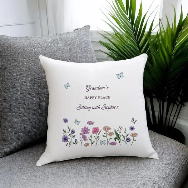 Personalised Wild Flowers Square Cushion 5 Personalised Wild Flowers Square Cushion - Image 3